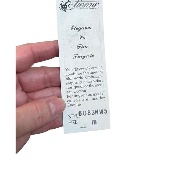 Vtg Etienne Bridal White Satin Nightgown~Nightshirt Sz M~feminine - Picture 7 of 8